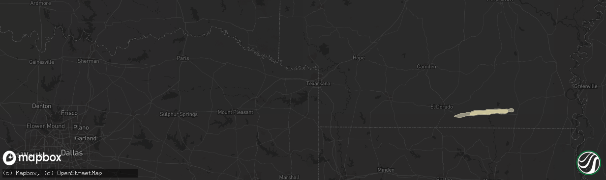 Hail map in Cisco, TX on March 22, 2013