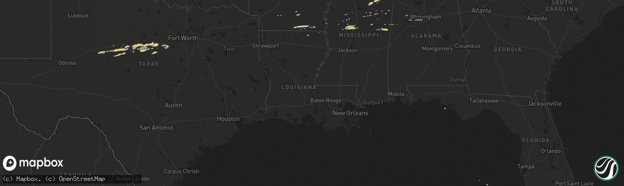 Hail map on March 22, 2013