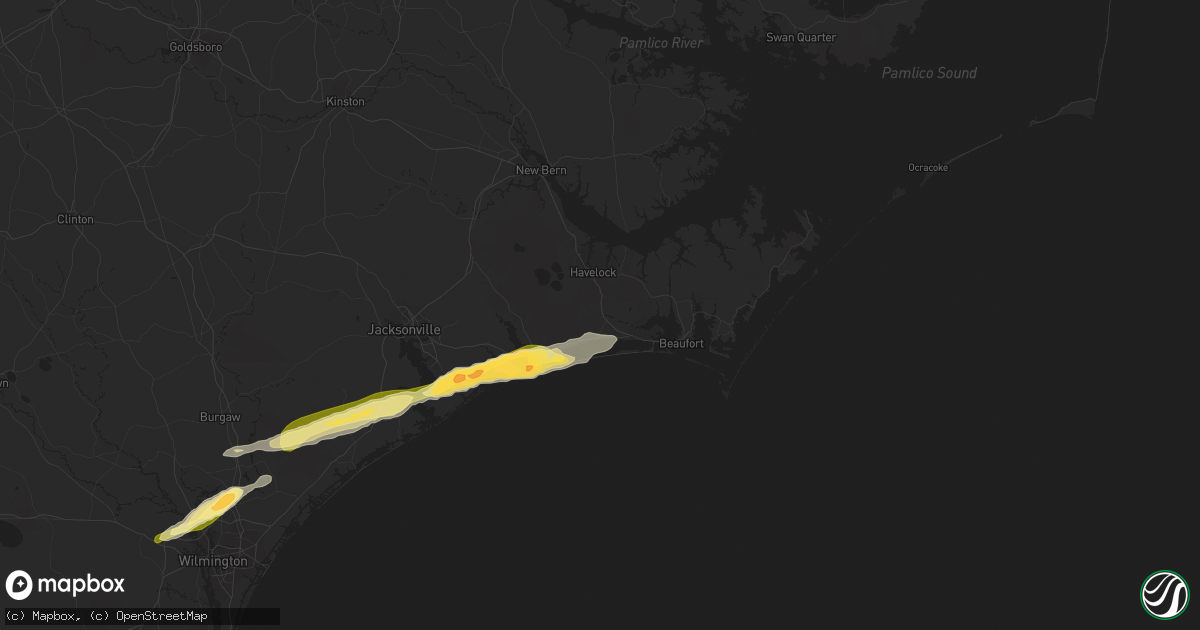 Hail map in Newport, NC on March 22, 2014
