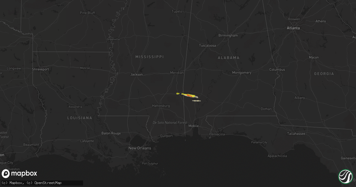 Hail map on March 22, 2015
