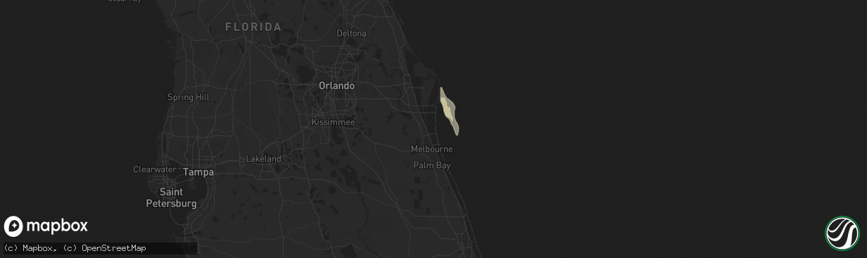 Hail map in Patrick Afb, FL on March 22, 2017