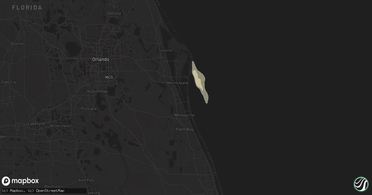 Hail map in Patrick Afb, FL on March 22, 2017