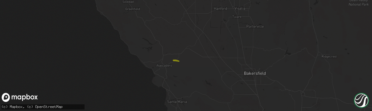 Hail map in Shandon, CA on March 22, 2017