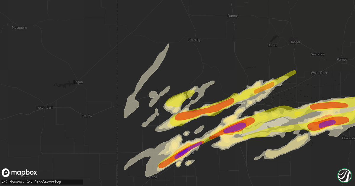 Hail map in Vega, TX on March 22, 2019