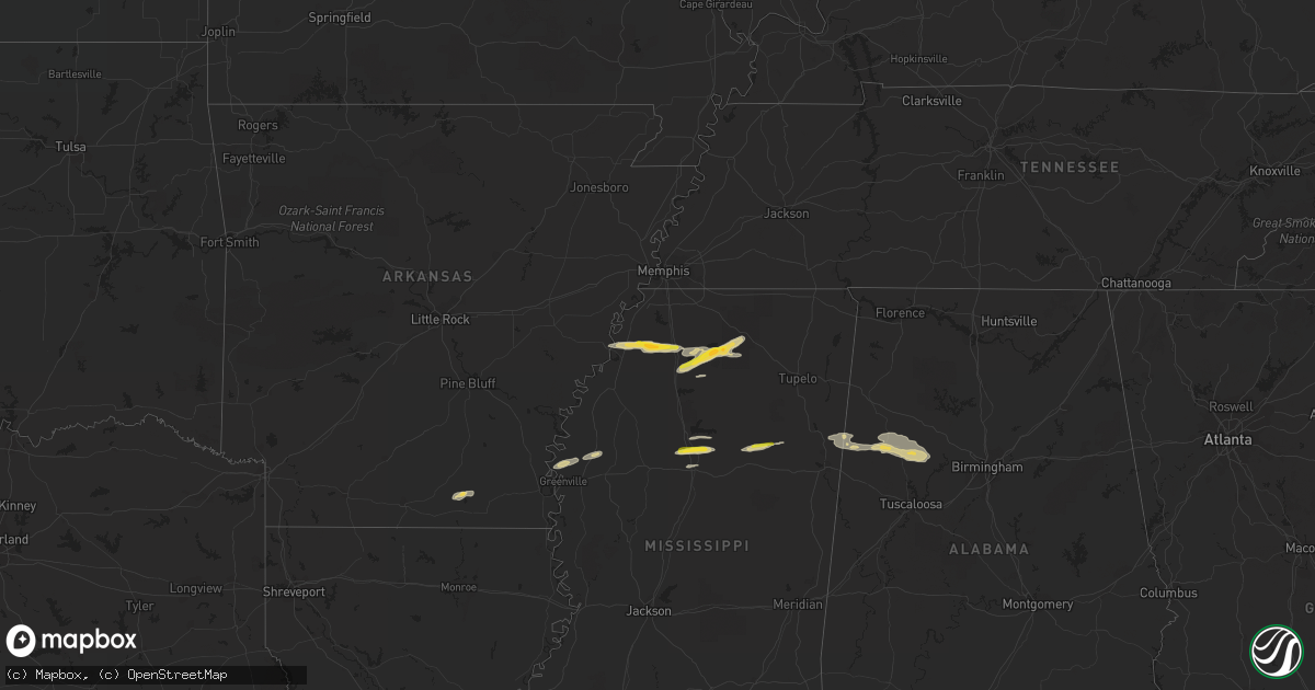 Hail map on March 22, 2020