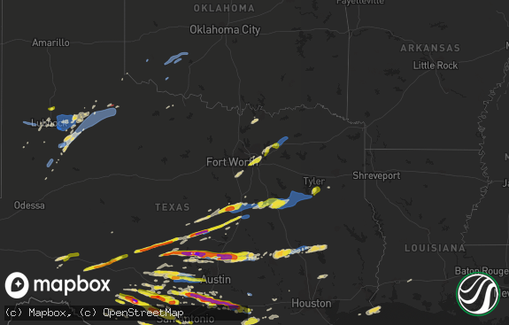 Hail map preview on 03-22-2021