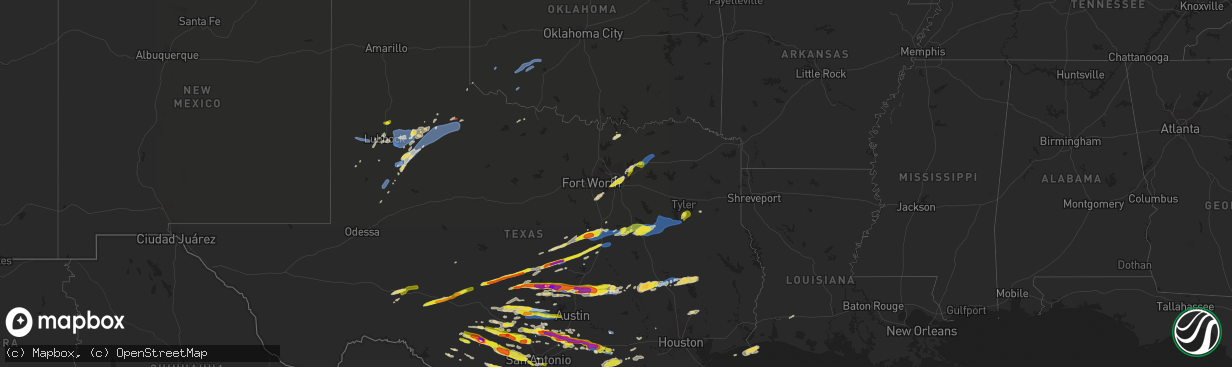 Hail map on March 22, 2021