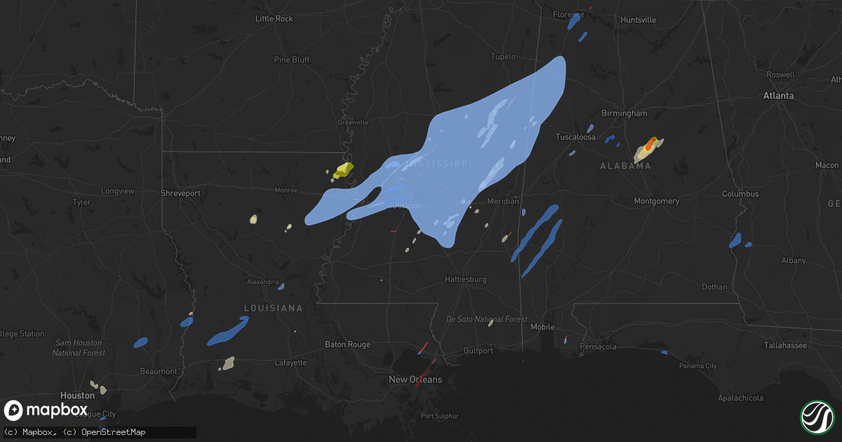 Hail map in Florida on March 22, 2022