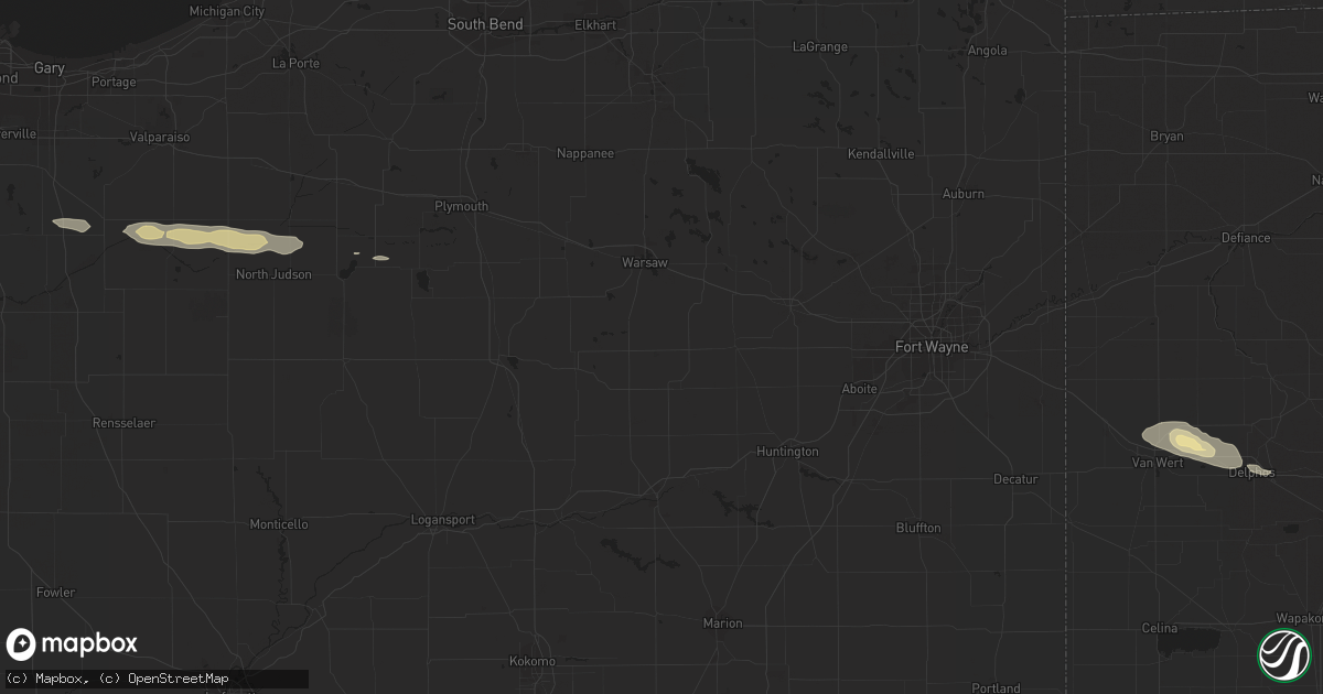 Hail map in San Pierre, IN on March 22, 2023