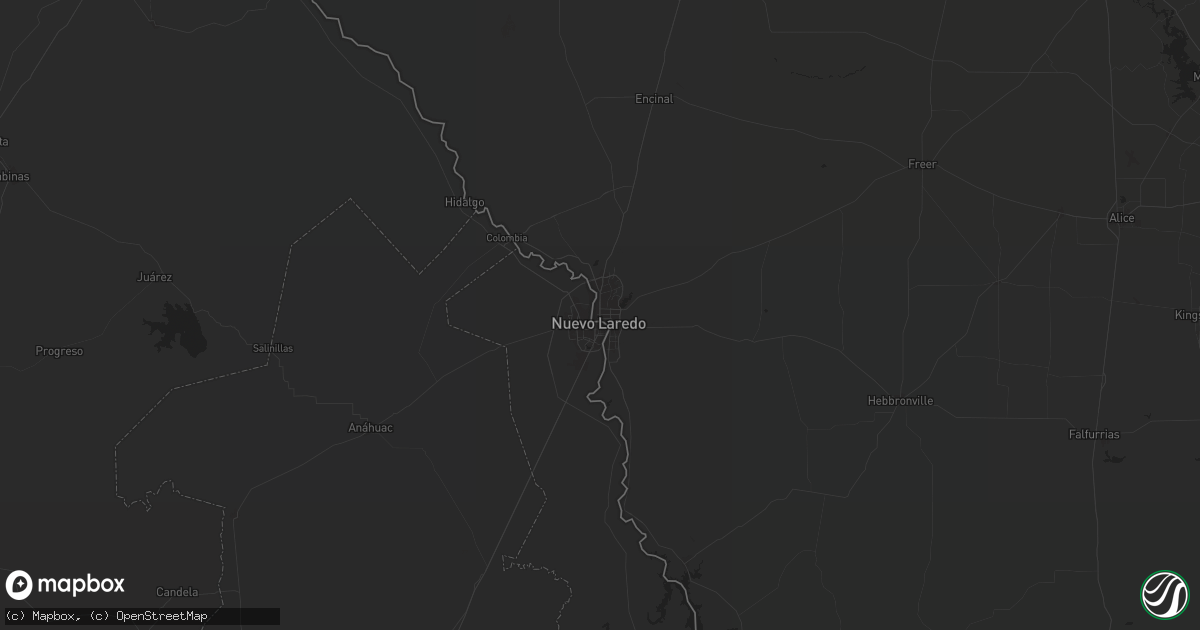 Hail map in Laredo, TX on March 22, 2024