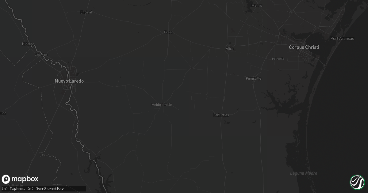 Hail map in Realitos, TX on March 22, 2024