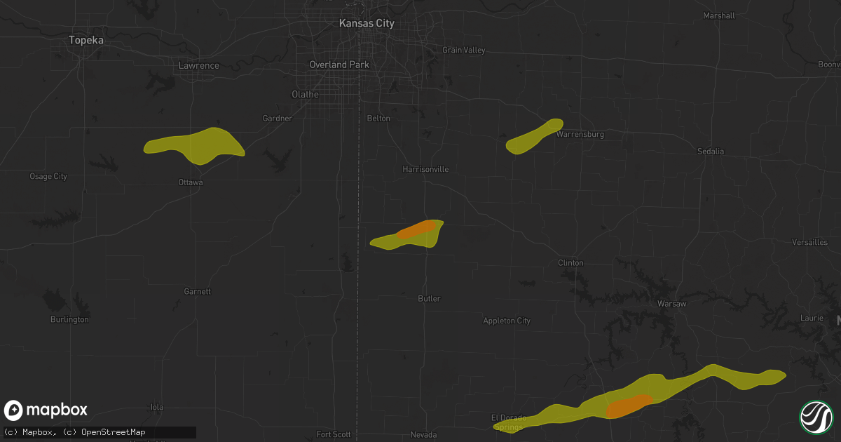 Hail map in Archie, MO on March 22, 2025