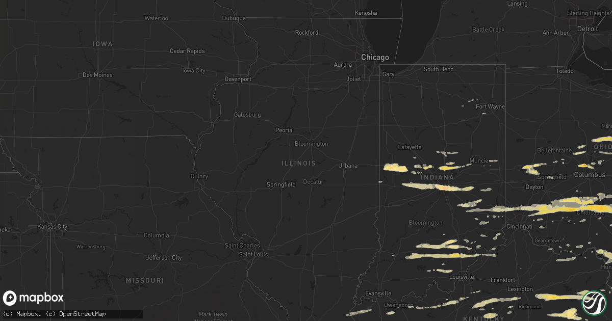Hail map in Illinois on March 23, 2011