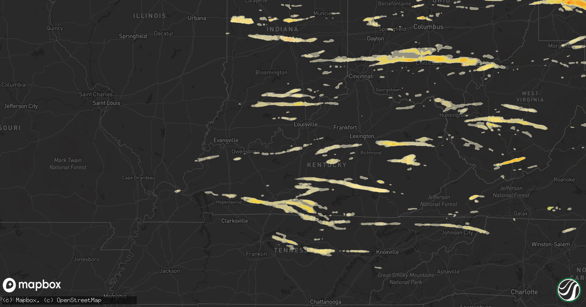 Hail map in Kentucky on March 23, 2011