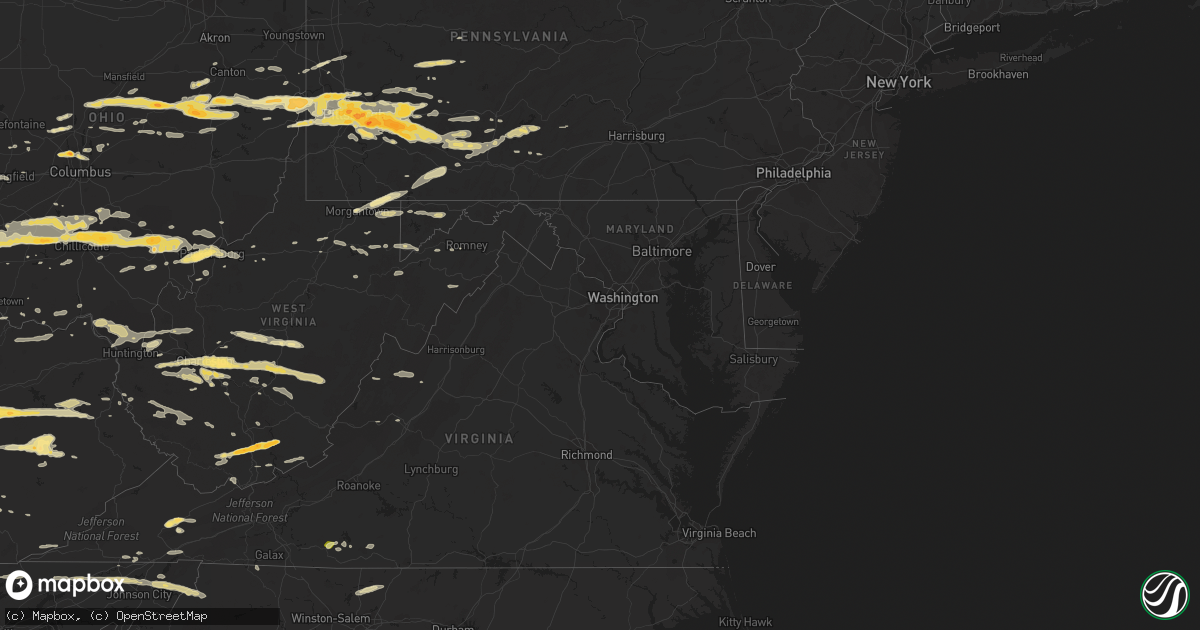 Hail map in Maryland on March 23, 2011