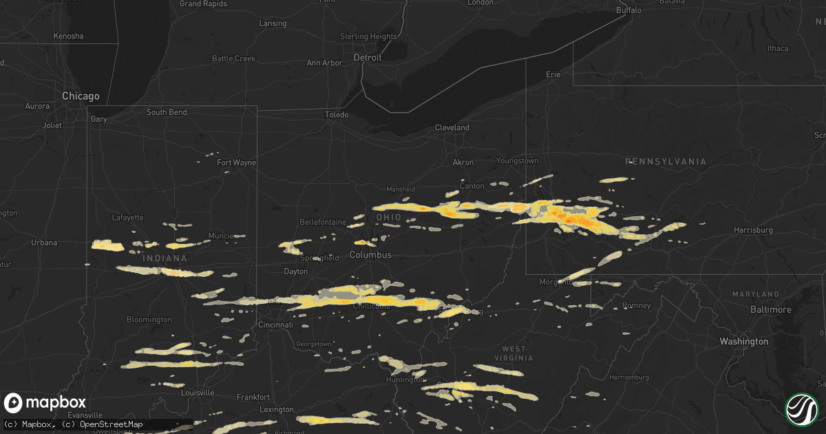 Hail map in Ohio on March 23, 2011