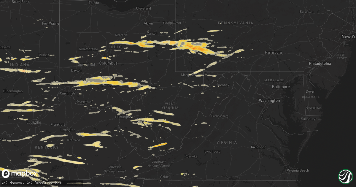 Hail map in West Virginia on March 23, 2011