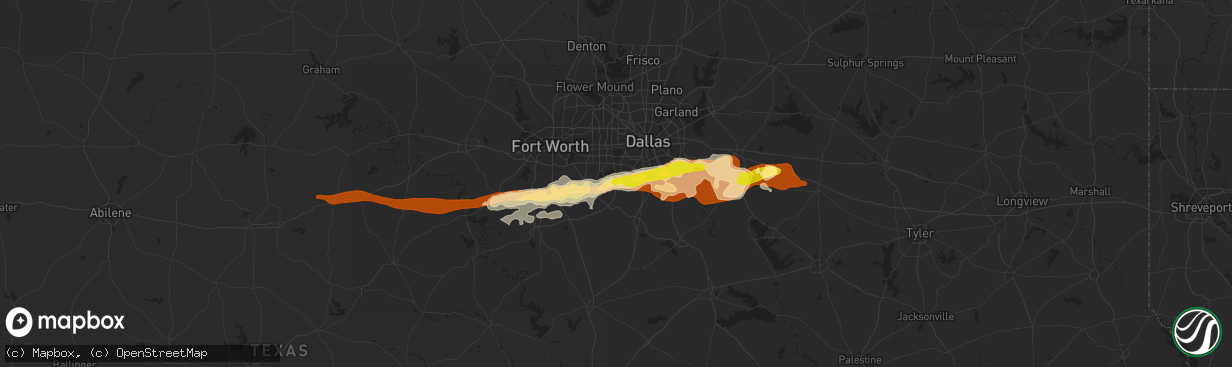 Hail map in Cedar Hill, TX on March 23, 2013