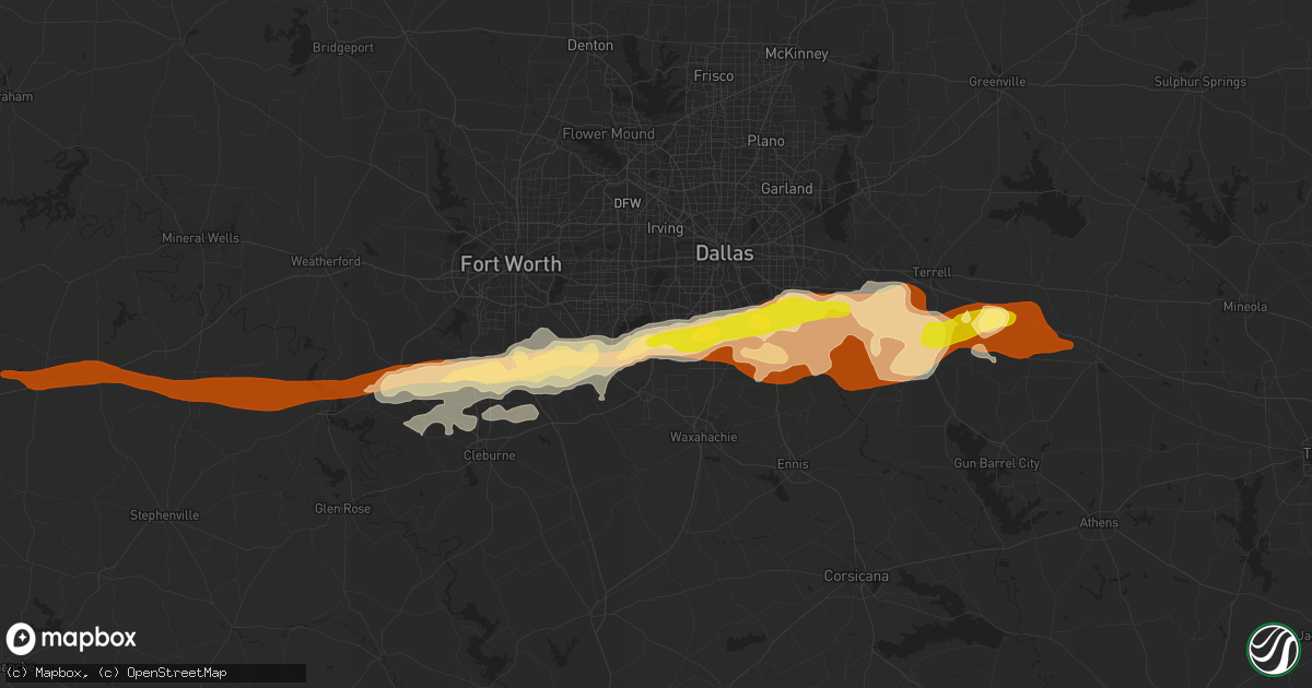 Hail map in Cedar Hill, TX on March 23, 2013
