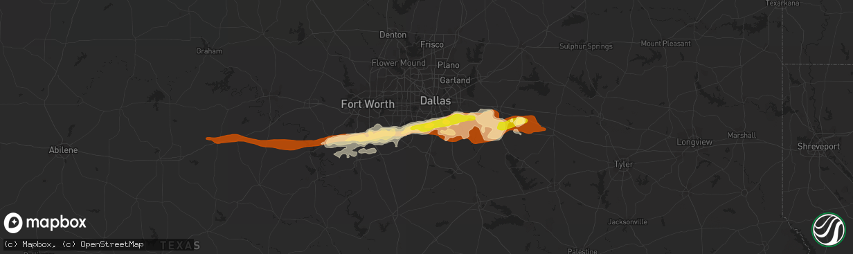 Hail map in Desoto, TX on March 23, 2013