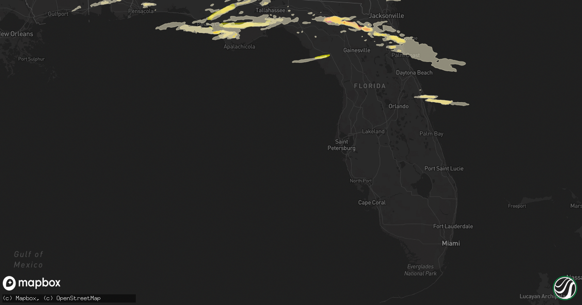 Hail map in Florida on March 23, 2013