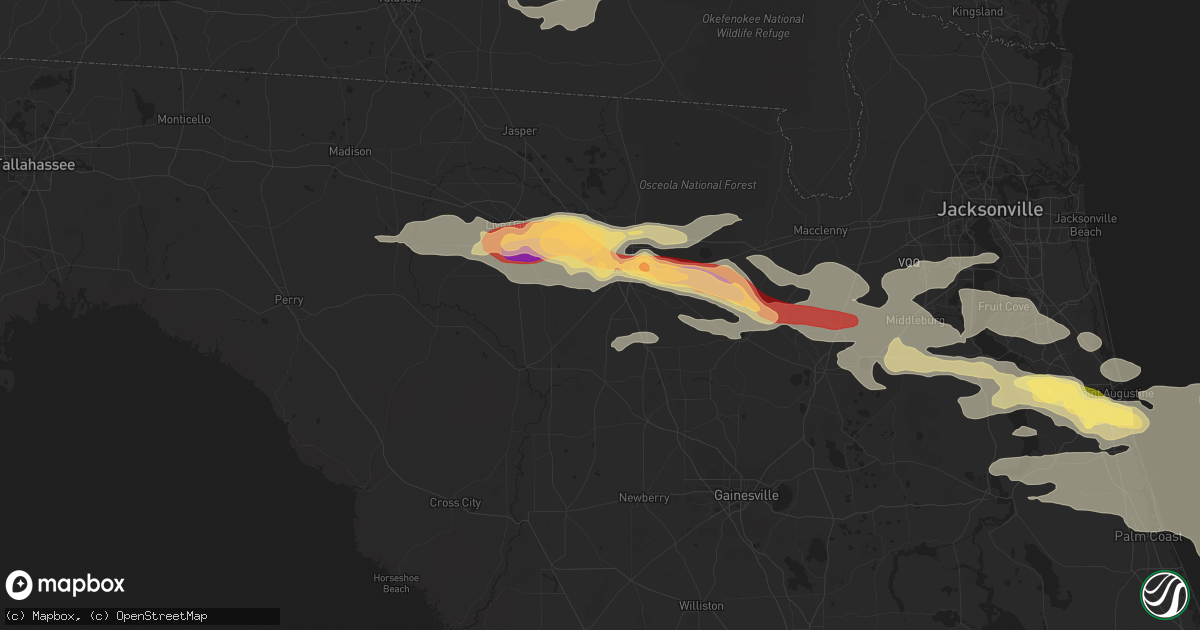 Hail map in Lake City, FL on March 23, 2013