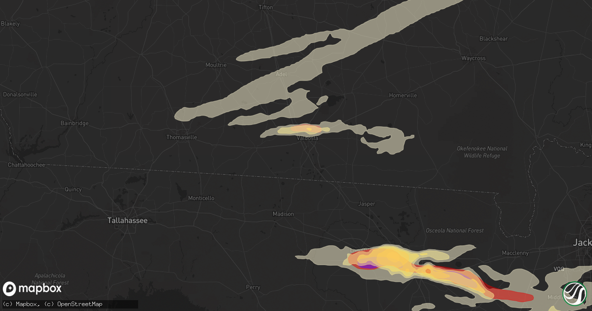 Hail map in Valdosta, GA on March 23, 2013
