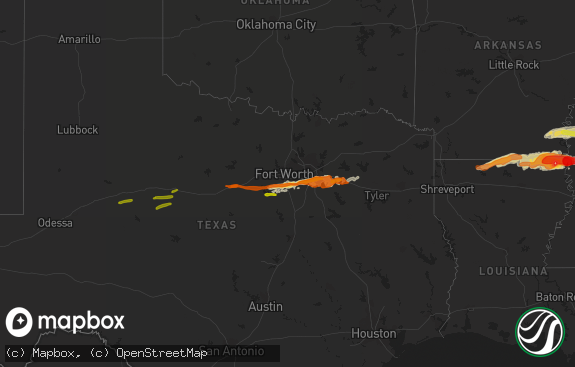 Hail map preview on 03-23-2013