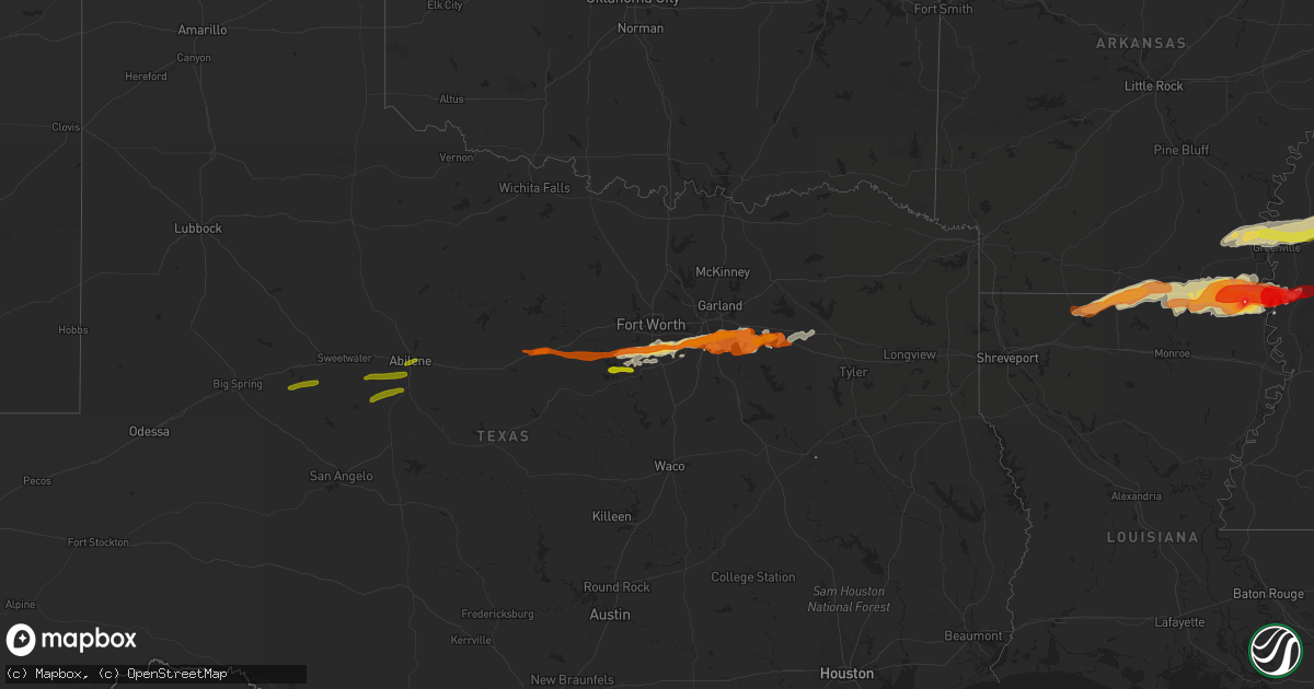 Hail map on March 23, 2013