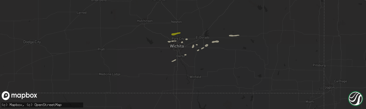 Hail map in Derby, KS on March 23, 2015
