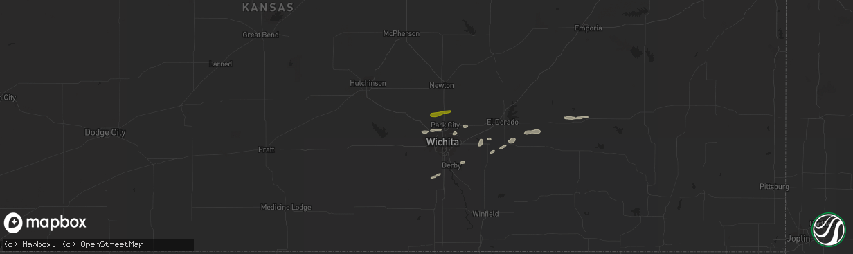 Hail map in Maize, KS on March 23, 2015