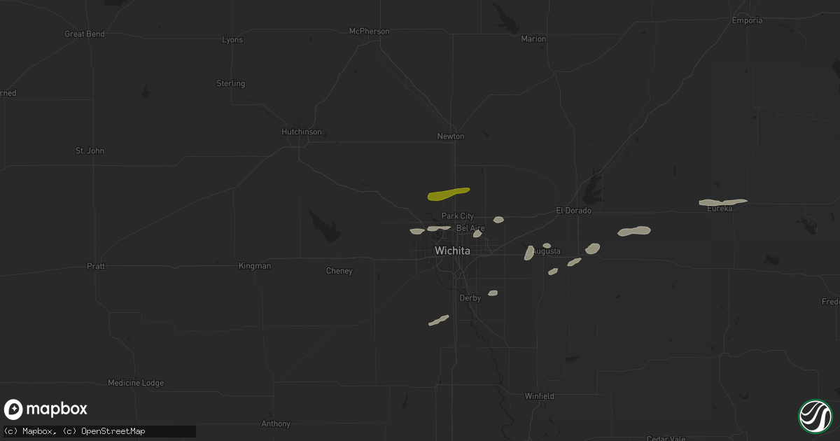 Hail map in Maize, KS on March 23, 2015