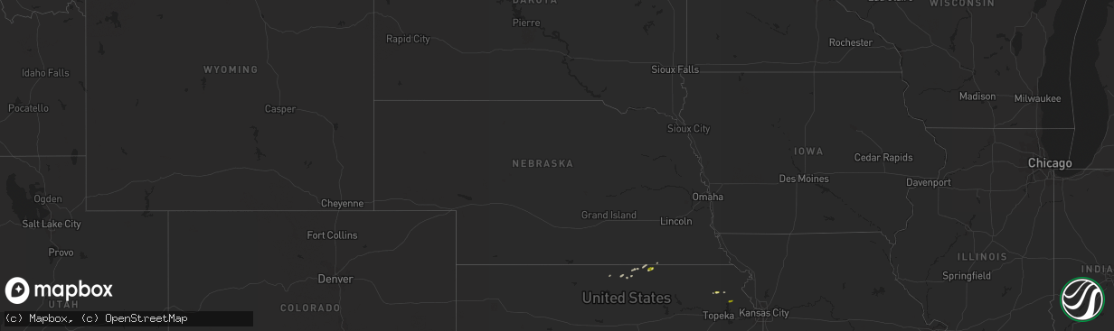 Hail map in Nebraska on March 23, 2015
