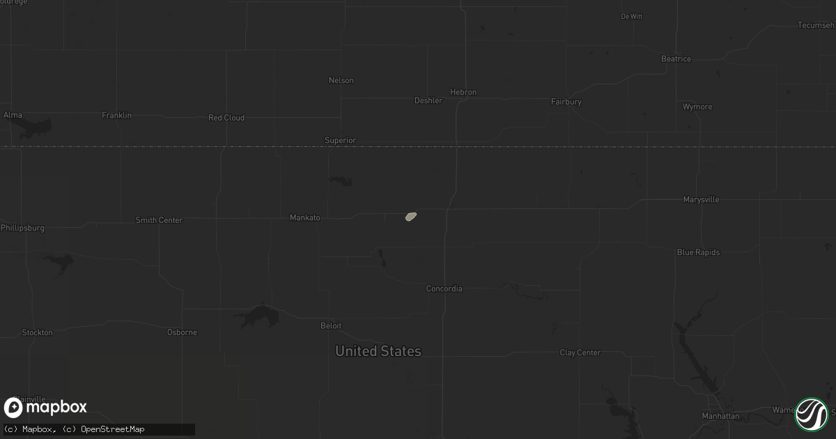 Hail map in Scandia, KS on March 23, 2015