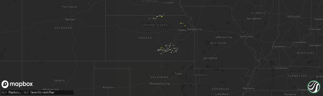 Hail map on March 23, 2015