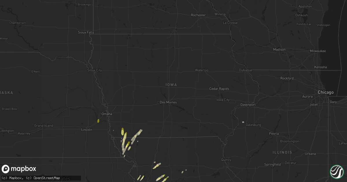Hail map in Iowa on March 23, 2016