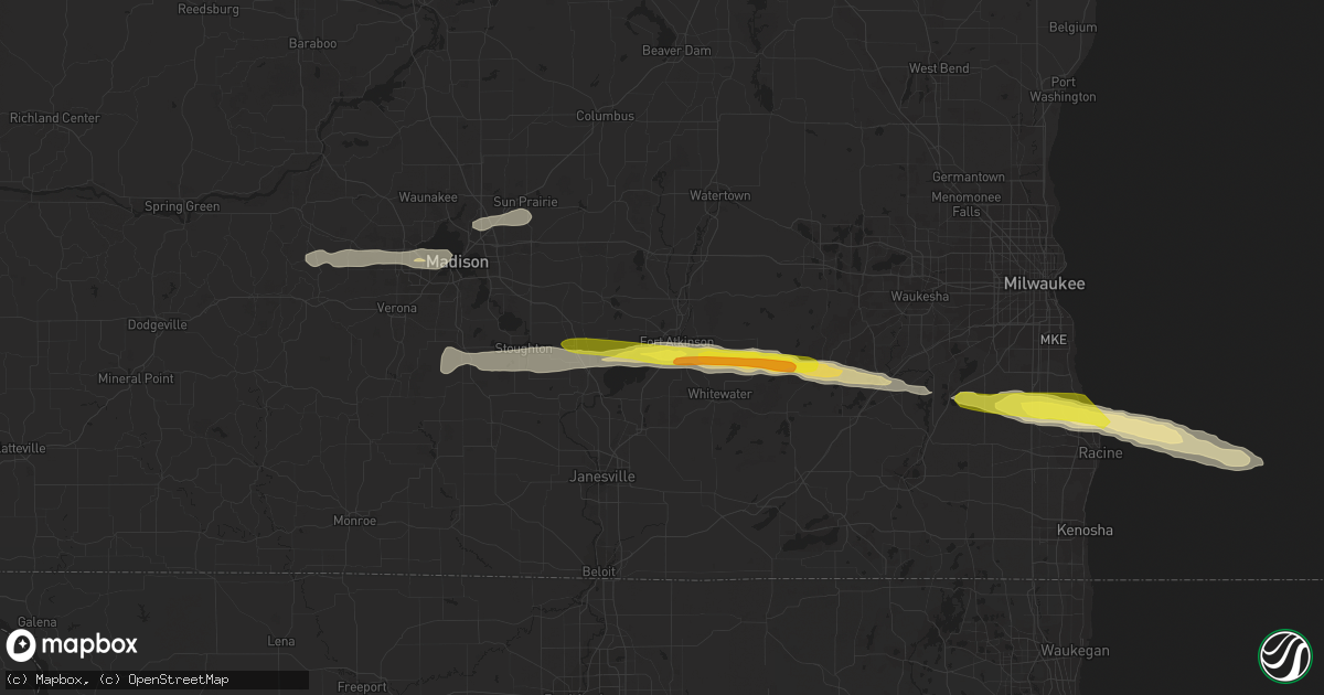 Hail map in Fort Atkinson, WI on March 23, 2017