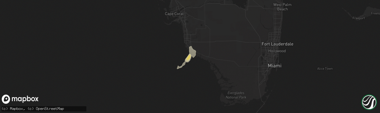 Hail map in Marco Island, FL on March 23, 2017