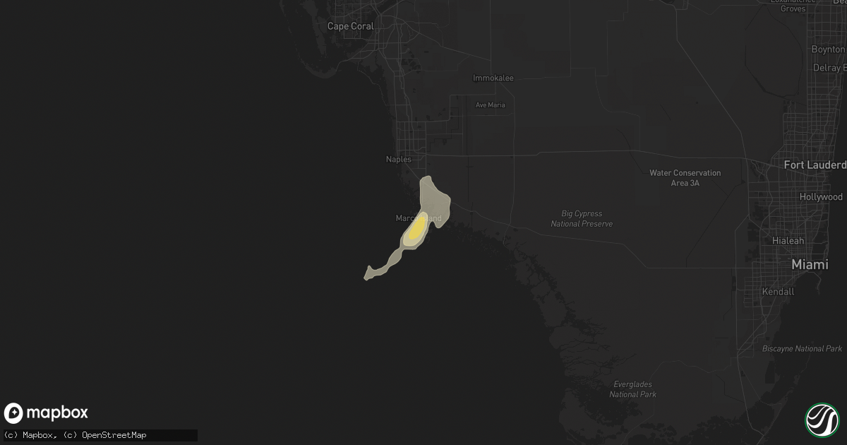 Hail map in Marco Island, FL on March 23, 2017
