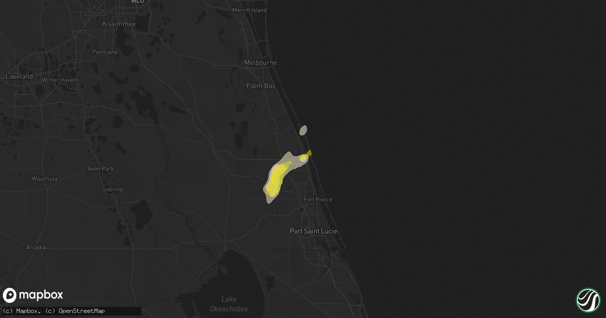 Hail map in Vero Beach, FL on March 23, 2017