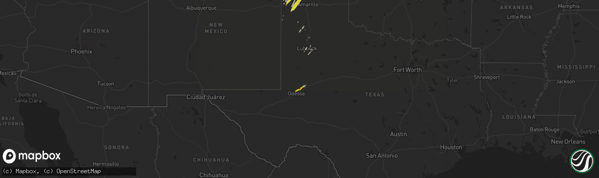 Hail map on March 23, 2017