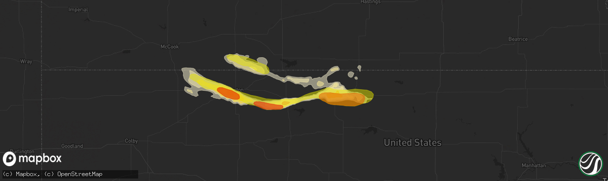 Hail map in Agra, KS on March 23, 2018