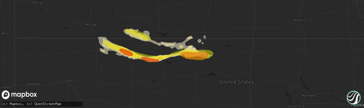 Hail map in Athol, KS on March 23, 2018