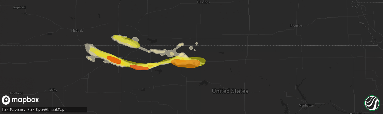 Hail map in Lebanon, KS on March 23, 2018