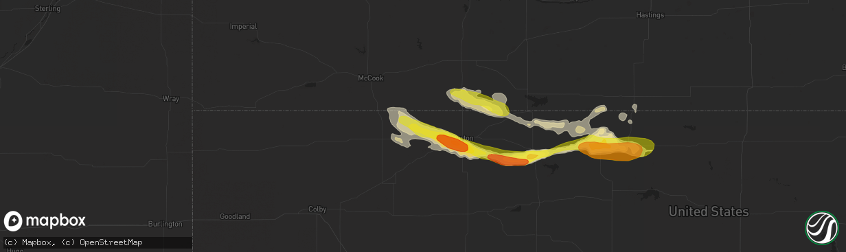 Hail map in Norcatur, KS on March 23, 2018