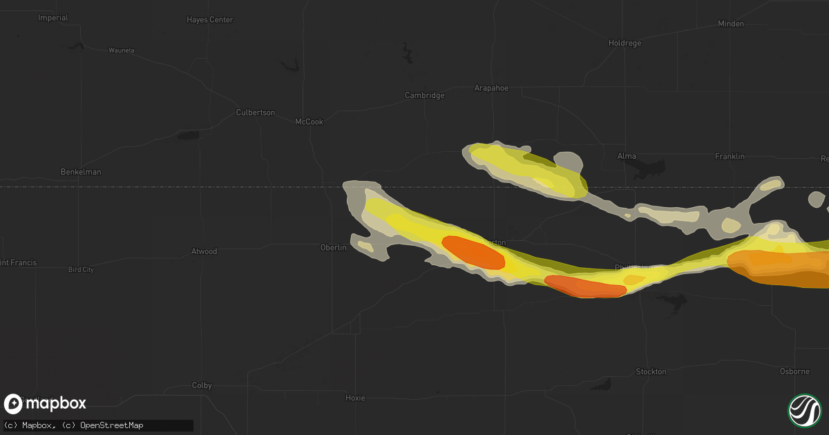 Hail map in Norcatur, KS on March 23, 2018