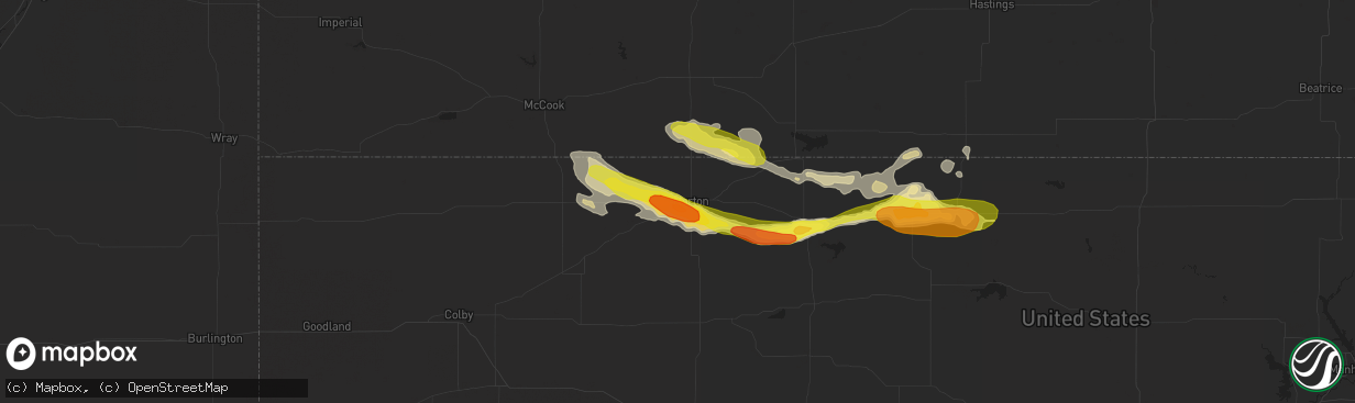 Hail map in Norton, KS on March 23, 2018