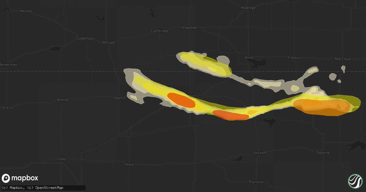 Hail map in Norton, KS on March 23, 2018