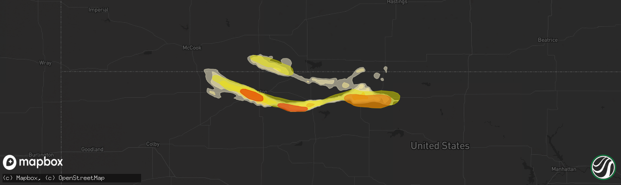 Hail map in Phillipsburg, KS on March 23, 2018