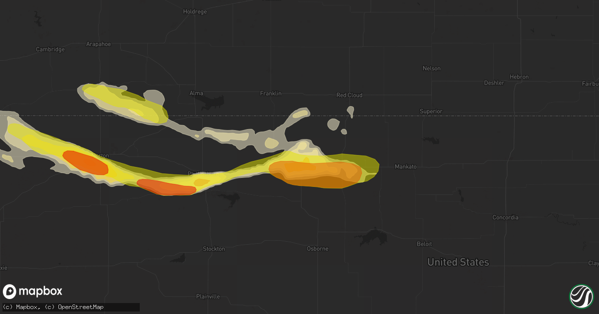 Hail map in Smith Center, KS on March 23, 2018